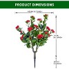 Acekool Set of  Artificial Topiary Ball Trees, UV-Resistant Faux Plants with Flowers, Metal Stakes, Indoor/Outdoor Decor - 3 of 4