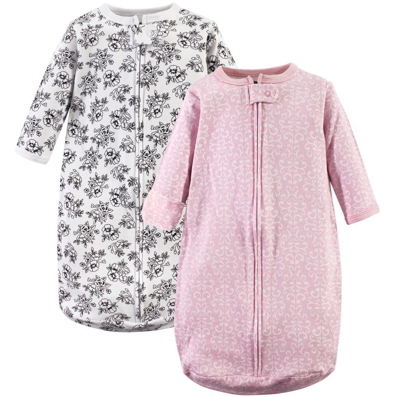 Hudson Baby Infant Girl Cotton Long-Sleeve Wearable Sleeping Bag, Sack, Blanket, Toile, 1 of 3