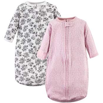 Hudson Baby Infant Girl Cotton Long-Sleeve Wearable Sleeping Bag, Sack, Blanket, Toile