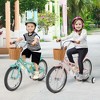 Costway 12"/14"/18" Kids Bike with Height Adjustable Handlebar Seat Basket Bell Training Wheels Beige/Green/Pink - 4 of 4