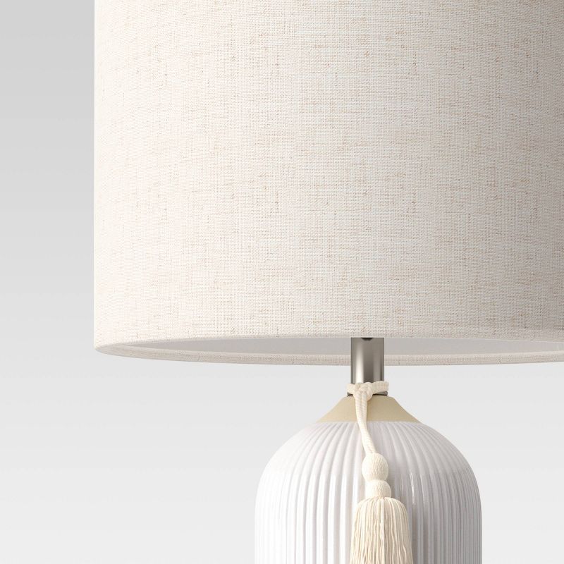 Large Assembled Ceramic Table Lamp White - Threshold™, 5 of 13