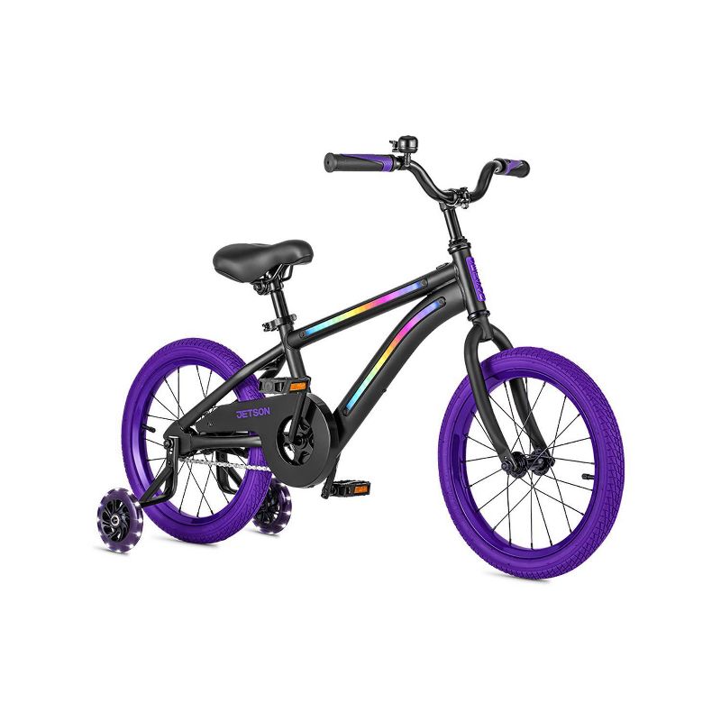 Jetson Light Rider 16&#34; Kids&#39;  Light Up Bike - Black/Purple, 1 of 13