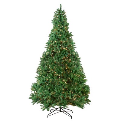 Northlight 9.5' Prelit Medium Buffalo Fir Artificial Christmas Tree - Clear Lights