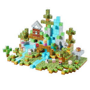 Angel Sar Magnetic Blocks 150 PCS Forest Castle Set, STEM Building Toys with Dual-Sided Panels, Educational Montessori Sensory Toys for Kids Ages 3+ - 1 of 4