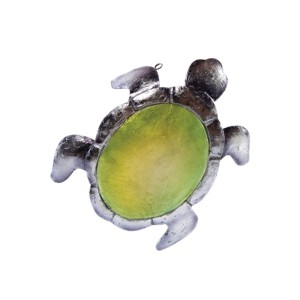 Gallerie II Silver Leaf Sea Turtle Christmas Xmas Ornament - 1 of 2