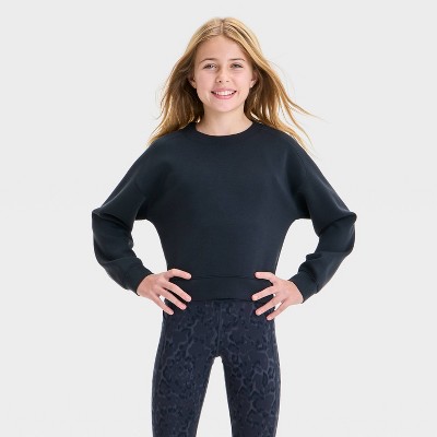 Girls' Airy Sleek Crewneck Sweatshirt - All In Motion™