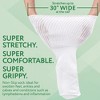 Impresa 2 Pairs White Super Wide Socks With Non-Skid Grips - for Lymphedema -Bariatric Sock Oversized Stretches up to 30'' - 2 of 4