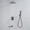 CLIHOME Single Handle 1-Spray Wall Mounted Tub and Shower Faucet 1.8 GPM with 10 in. Shower Head (Valve Included) - 3 of 4
