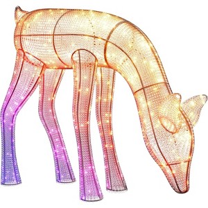 Twinkly Reindeers Doe, Mappable Outdoor LED Reindeer Light, 160 RGB LEDs and Warm White Light, Height 3ft, Compatible with Alexa and Google Home - 1 of 4