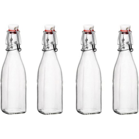 Bormioli Rocco Quattro Stagioni Glass Milk Bottle 33.75, 4 Pack, Clear :  Target