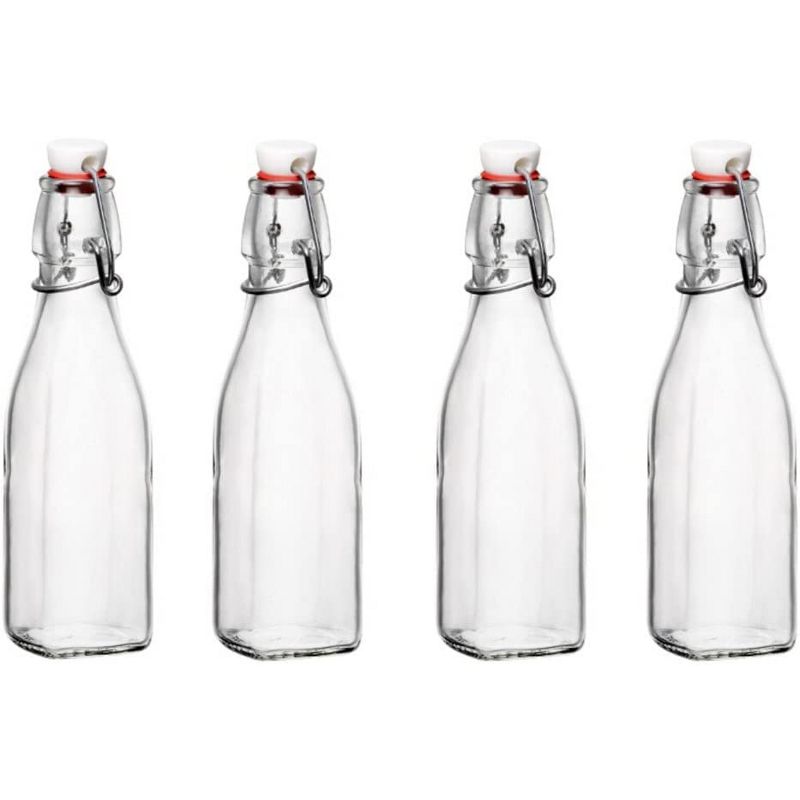 Bormioli Rocco Glass 8.5 Ounce Swing Top Bottle, Set of 4, 1 of 6