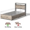 TOAOTBNBO Modern Bed with Storage Headboard, Twin Bed Frame with Charging Station, Comfortable Platform Bed with 4 Drawers, Gray Wash - 2 of 4