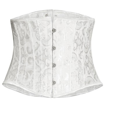 Allegra K Women's Floral Lace Up Corset Vintage Bustier Tube-Tops