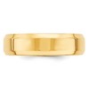 Black Bow Jewelry 6mm 10K White or Yellow Gold Beveled Edge Comfort Fit Band - 3 of 4