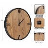 Kate & Laurel All Things Decor 22"X22" Pronte Wood Wall Clock Brown/Black - 2 of 4