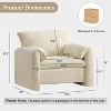 Bestier 38.5 in. Wide Beige Chenille Armchair with Padded Armrest Reading Accent Chair with Tufted Cushion - 3 of 4
