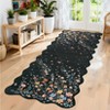 Washable Floral Living Room Rugs, Modern Farmhouse Butterflies Print Botanical Carpet for Bedroom, Soft Non Slip Floor Cover for Girls Nursery Room - 2 of 4