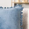 PAVILIA Set of 2 Pom Pom Throw Pillow Covers, Decorative Pompom Fringe Square Cushion Cases for Couch Sofa Bed - 3 of 4