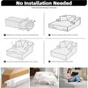 Aukfa Corduroy Sleeper Sofa Bed & Cloud Lounge Chair, No Assembly, Deep Seat, Armrests, 2 Pillows | Boneless Upholstered Chaise for Indoor Comfort - 4 of 4