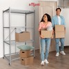 Origami 4 Tier Multipurpose Folding Storage Unit Rack with Lockable Wheels for Indoor or Outdoor Home and Office Organization - 3 of 4