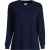 Lands' End Women's Long Sleeve Cotton Interlock Crew T-Shirt - 3 of 3