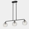 DORESshop 3-Light Black Spherical Pendant Light with Globle Glass Shade ¨C E26 Socket (Bulbs Not Included) - 2 of 4