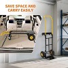 2-In-1 Hand Truck & Platform Cart | Non-Marking Wheels + 3-Height Adjustable Handle for Industrial/Logistics/Luggage - 2 of 4