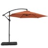 Whiteline Modern Living UM1683-ORG Aiden Standing Umbrella,Polyester Fabric in Orange and Aluminum Pole - 3 of 4