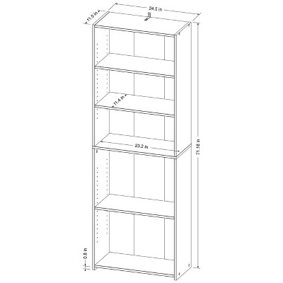 target room essentials 5 shelf bookcase