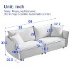 NicBex Couches for Living Room 68.1" Triple Sectional Sofa with 2 Pillows Padded Seat and Back and Armrests for Apartment, Light Green - 4 of 4