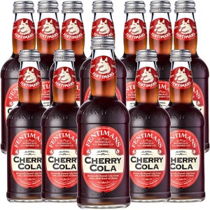 Fentimans Botanically Brewed Cherry Cola Sparkling Soda, 12 Pack, 9.3 fl oz Bottles – Premium Craft Soda/Mixer for Cocktails & Refreshing Drinks - 1 of 4