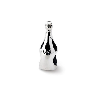 Black Bow Jewelry Sterling Silver Wine Bottle Bead Charm