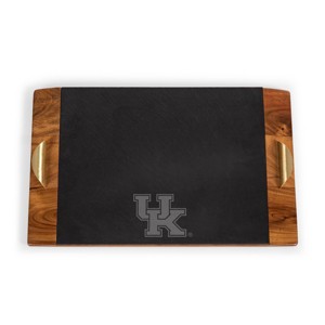 NCAA Kentucky Wildcats Covina Acacia Wood and Slate Black with Gold Accents Serving Tray - 1 of 4