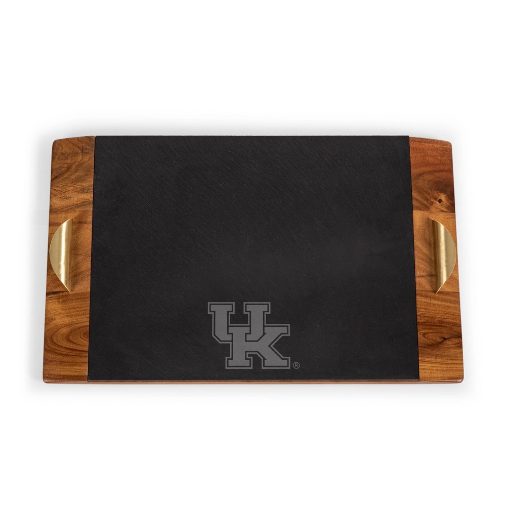 Photos - Serving Pieces NCAA Kentucky Wildcats Covina Acacia Wood and Slate Black with Gold Accent