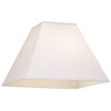 Springcrest White Linen Large Square Lamp Shade 7" Top x 17" Bottom x 13" Slant x 12" High (Spider) Replacement with Harp and Finial - 2 of 4