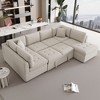 NicBex Modern 117.3" Pull Out Sofa Bed Chenille Convertible Sleeper Sofa with 2 Pillows for Living Room - image 3 of 4