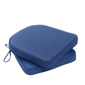 Aoodor Outdoor Chair Cushion  W20''xD19'' Soft and Fade-resistant Polyester,  Two Sets of  Ties for High Adaptability, Set of 2 - 1 of 4