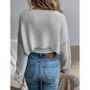Clearlove Women's Open Front Knit Crop Cardigan Bolero Sweater Long Sleeve Shrug for Dress - 4 of 4