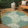 JONATHAN Y Zinnia Modern Floral Textured Weave Indoor/Outdoor Area Rug - 4 of 4
