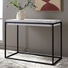 Edgefield Console Table - White Faux Marble/Black - Safavieh - 2 of 4