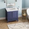 Bencmate Bathroom Storage Cabinets, Standalone Bathroom Vanity with Sink, Big Storage with Soft-Close Door, Blue, 30.27"*19.05"*34" - 3 of 4