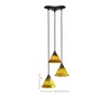 Toltec Lighting Europa 3 - Light Pendant in  Dark Granite with 7" Firré Saturn Shade - 2 of 2