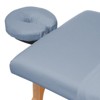 Saloniture 3-Piece Flannel Massage Table Sheet Set - Soft Cotton Flat and Fitted Sheets with Face Cradle Cover - 3 of 4