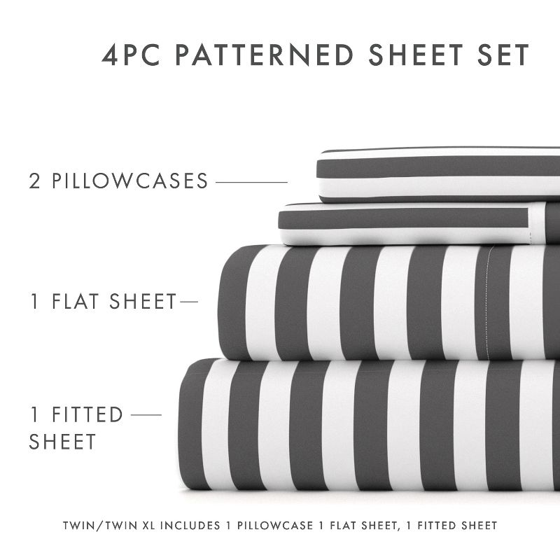 Stripes & Dots Patterns 4PC Sheet Set - Extra Soft, Easy Care - Becky Cameron, 5 of 13