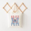 City Creek Prints Brave Butterfly Canvas Tote Bag - 15x16 - Natural - 2 of 2