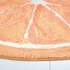 TOWN & COUNTRY PLAY Citrus Slice Lemon Half Circle Shaped Bath Mat, Absorbent Tufted Floor Mat, Machine Washable, Yellow, 34.7"x18.1" - 4 of 4