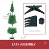 Whisen 6FT Artificial Pencil Christmas Tree with 390 Realistic Branch Tips and Plastic Stand - Light Green - 4 of 4
