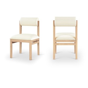 Meridian Furniture,Roundhill Vegan Leather Upholstered Dining Chair, Set of 2 - 1 of 4