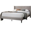 CAVINAS Queen Size Wooden Platform Bed Frame with Fabric Upholstered Box Design Headboard,No Box Spring Needed - 2 of 4