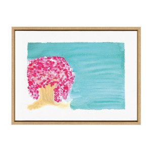 18" x 24" Sylvie MP Cheryl Blossom by Mentoring Positives Framed Wall Canvas Natural - Kate & Laurel All Things Decor: Modern Style - 1 of 4